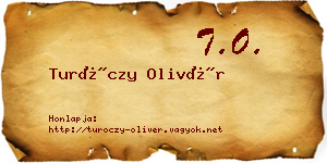 Turóczy Olivér névjegykártya